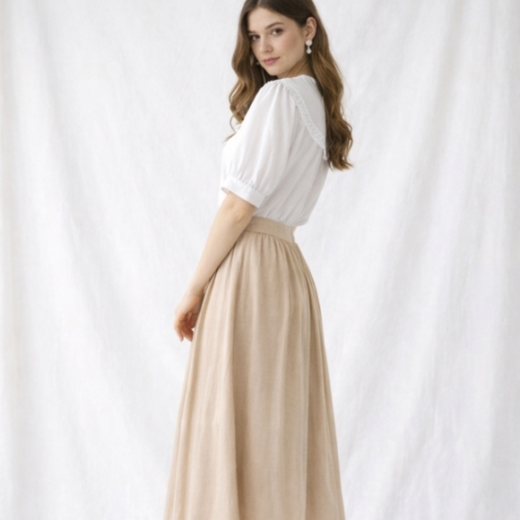 Erica | 90's Vintage White Cotton Collar Frill Feminine Blouse - Picture 10 of 10